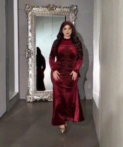 فستان سهرة مخمل