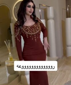 فساتين سهرة لون برتقالي