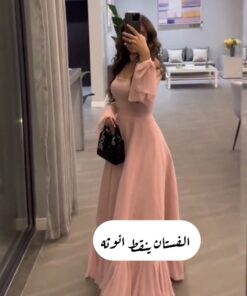 فساتين سهرة لون لحمي