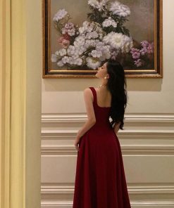 فستان سهرة لون احمر