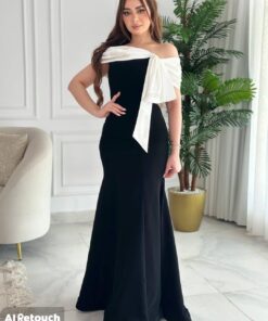 فستان  سهرة لون اسود أنيق