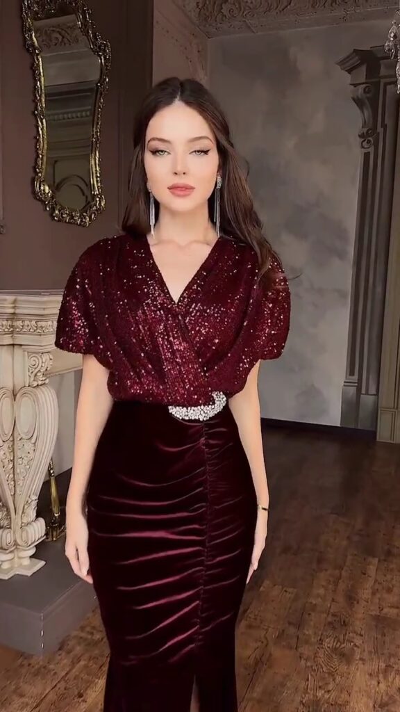 ⁦فساتين سهرة مخمل⁩ - الصورة ⁦5⁩