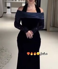 فساتين سهرة لون كحلي