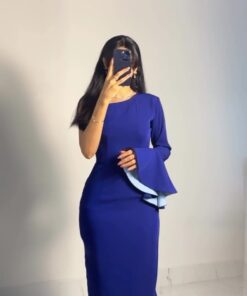 فستان سهرة لون نيلي