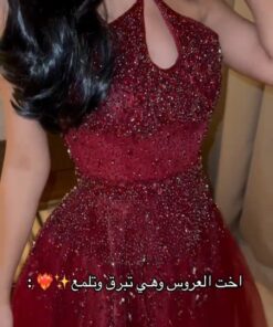 فستان سهرة لون أحمر