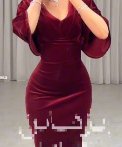 فستان سهرة مخمل