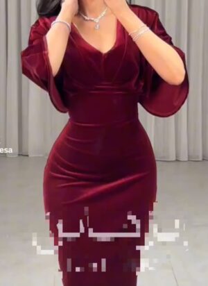 فستان سهرة مخمل