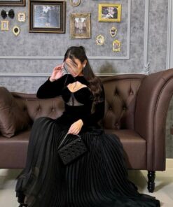 فستان سهرة جوخ شتوي