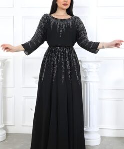 فستان سهرة اسود طويل