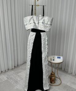 Alternative view of فستان سهرة أسود كريب