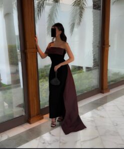 فستان سهرة بدون أكمام