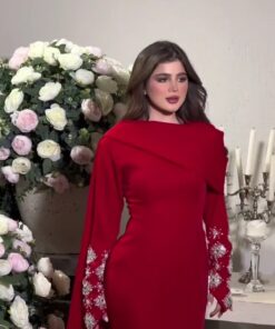 فستان سهرة لون أحمر