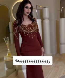 فستان سهرة برتقالي