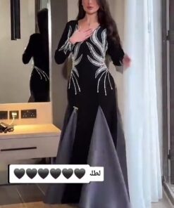 فستان سهرة لون أسود