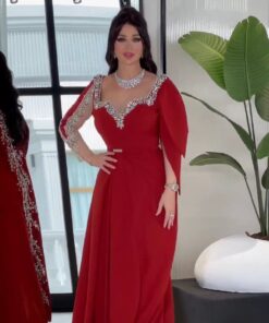 فستان سهرة لون أحمر