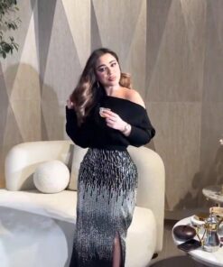 فستان سهرة لون اسود
