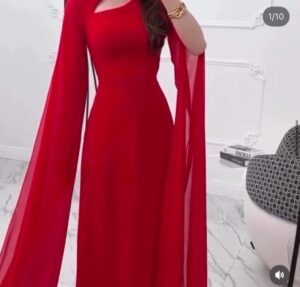 ⁦فساتين ب ٣ الون كحلي أحمر لحمي⁩ - الصورة ⁦13⁩