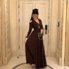 فساتين سهرة لون بني