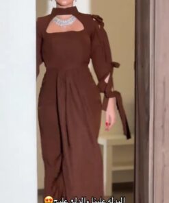 فستان سهرة لون بني