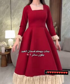 فستان سهرة لون أحمر
