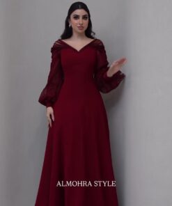 فساتين سهرة لون عودي
