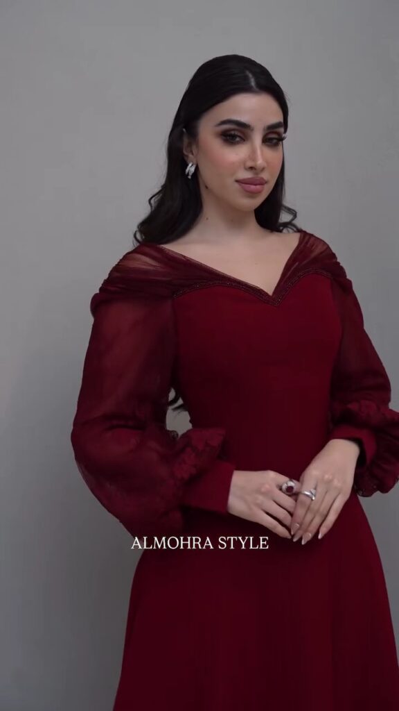 ⁦فستان سهرة لون عودي⁩ - الصورة ⁦5⁩