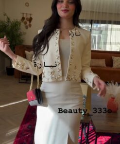 فستان سهرة لون أبيض