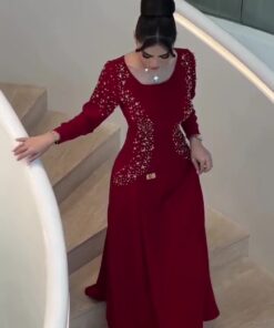 فستان سهرة لون أحمر