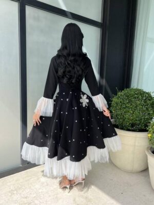 ⁦فساتين سهرة لون أسود⁩ - الصورة ⁦7⁩