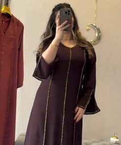 فستان سهرة لون بني