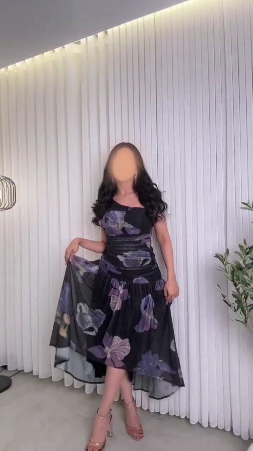 فستان سهرة اسود ناعم