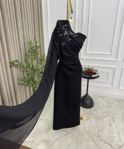 Alternative view of فستان سهرة لون أسود ناعم