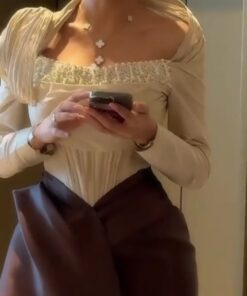فستان مكيادو تتطريز يدوي