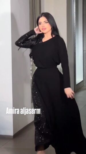 ⁦فستان سهرة لون اسود⁩ - الصورة ⁦4⁩