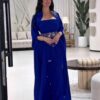فستان سهرة لون نيلي