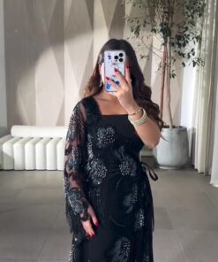 فستان مناسبة لون أسود