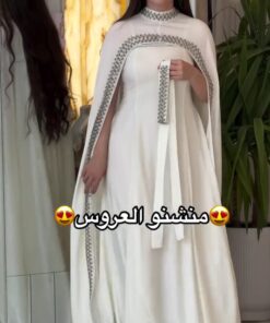 فستان سهرة لون أبيض