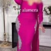 فستان سهرة لون فوشي