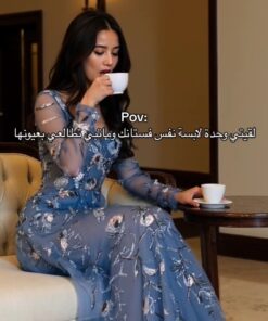 فساتين سهرة تتطريز راقي