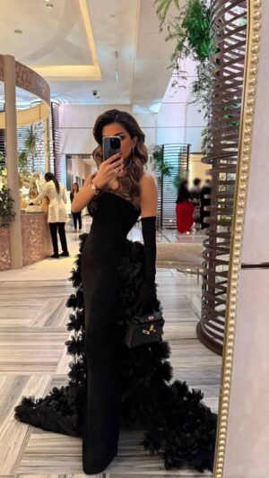 فستان سهرة لون أسود