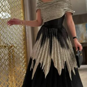 فستان سهرة فاخر من تصميم ولمسة جذابة