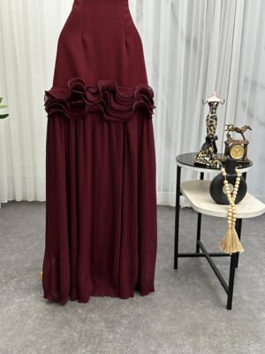 ⁦فستان سهرة لون عودي⁩ - الصورة ⁦5⁩