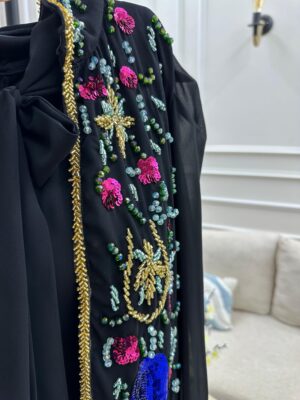 ⁦فستان سهرة لون أسود⁩ - الصورة ⁦5⁩