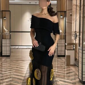 فستان سهرة لون أسود