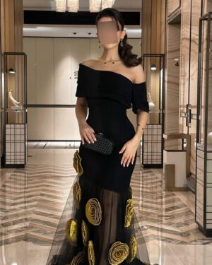 فستان سهرة لون أسود