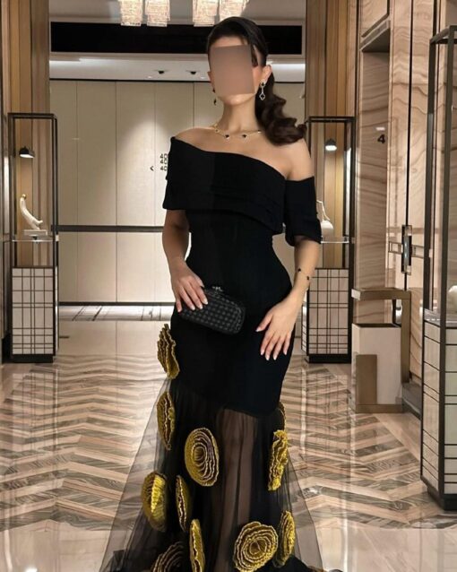 فستان سهرة لون أسود