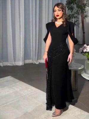 فستان سهرة لون اسود
