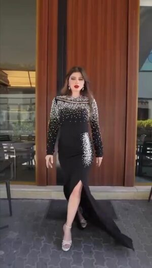 فستان سهرة لون أسود
