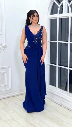 ⁦فستان سهرة كريب⁩ - الصورة ⁦12⁩