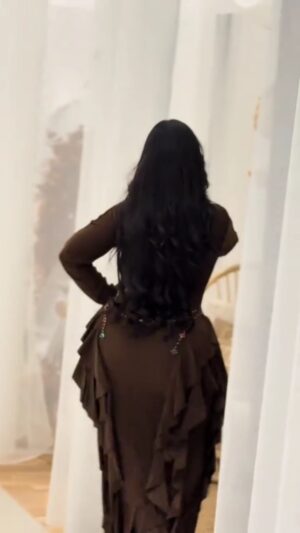⁦فستان سهرة لون بني⁩ - الصورة ⁦2⁩